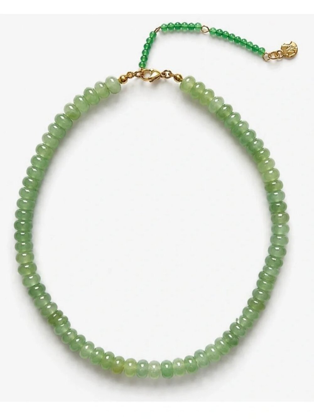 Mayamar Green Aventurine Necklace with Gold Accents NEW